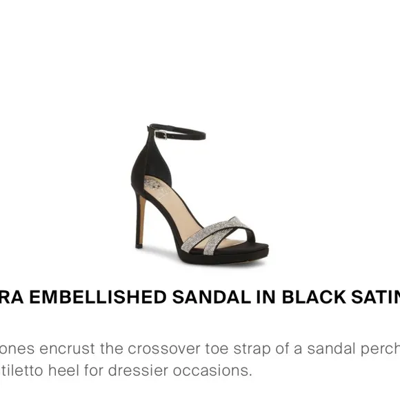 Vince Camuto Black Strappy Heels