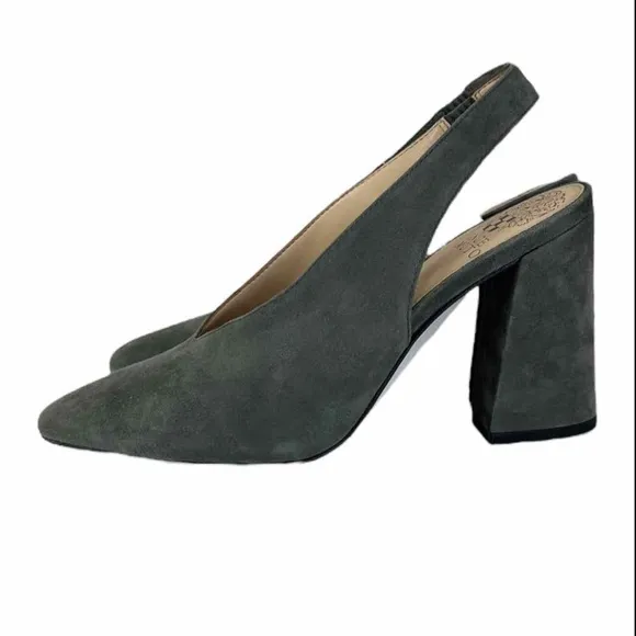 VINCE CAMUTO Gray Suede Tashinta Slingback Heels Size 8