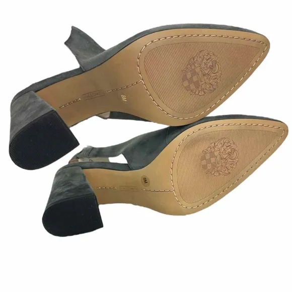 VINCE CAMUTO Gray Suede Tashinta Slingback Heels Size 8