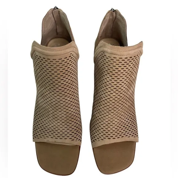 Vince Camuto Katnina Women’s Tan Leather Open Toe Booties