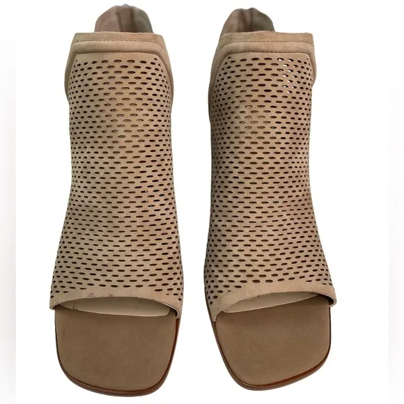 Vince Camuto Katnina Women’s Tan Leather Open Toe Booties