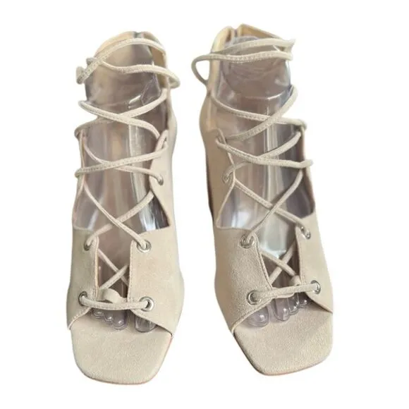 Vince Camuto Nahara sandal square peep toe wedge heels size 8