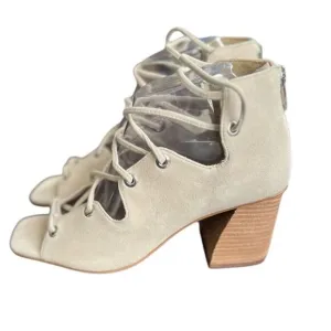 Vince Camuto Nahara sandal square peep toe wedge heels size 8