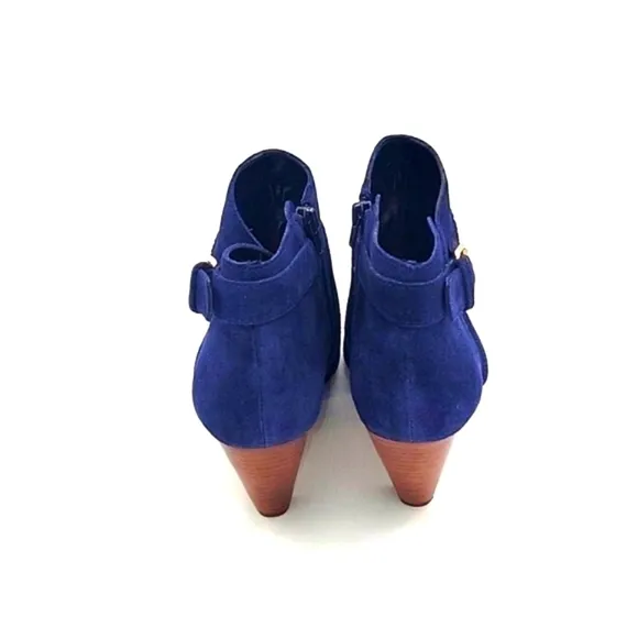 VINCE CAMUTO NEW Peep Toe Booties Indigo Suede sz 8.5
