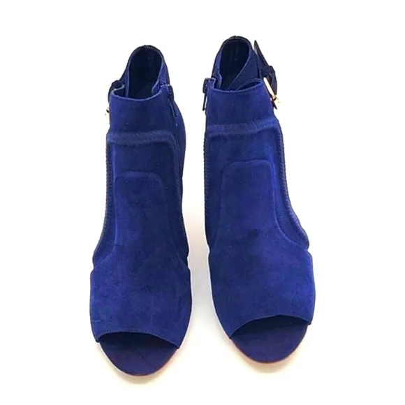 VINCE CAMUTO NEW Peep Toe Booties Indigo Suede sz 8.5