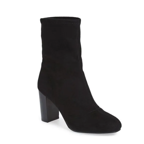 Vince Camuto Sendra Womens Black Suede Thick Heel Booties - Size 7  ***Item: S61