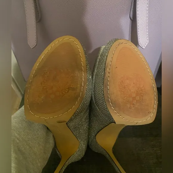 Vince Camuto Sparkle Open Toe Heels Size 7M / Used
