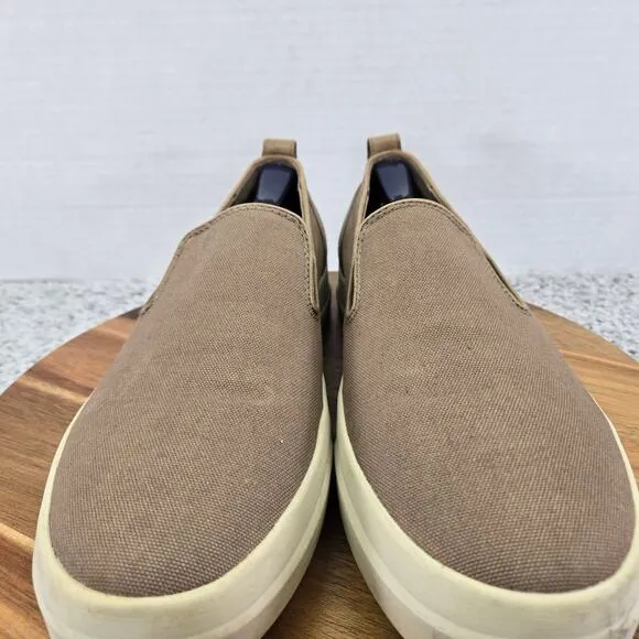 Vince Carson Flint Brown Canvas Daily Slip On Casual Sneaker Trainer Mens 10.5 M