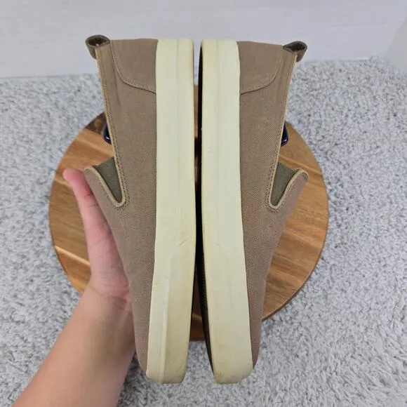 Vince Carson Flint Brown Canvas Daily Slip On Casual Sneaker Trainer Mens 10.5 M