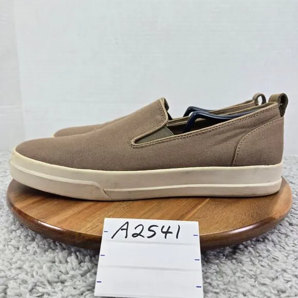 Vince Carson Flint Brown Canvas Daily Slip On Casual Sneaker Trainer Mens 10.5 M