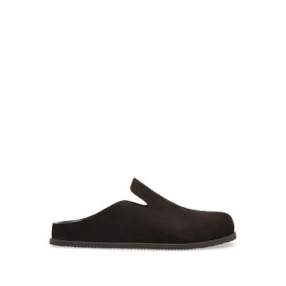 VINCE. Mens Brown Notched Decker Round Toe Slip On Suede Clogs Shoes 8.5 M