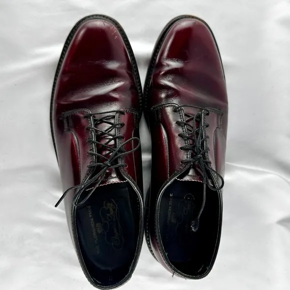 Vintage 70s/80s Florsheim Imperial 9.5C Oxblood Leather Oxford USA Goodyear Welt