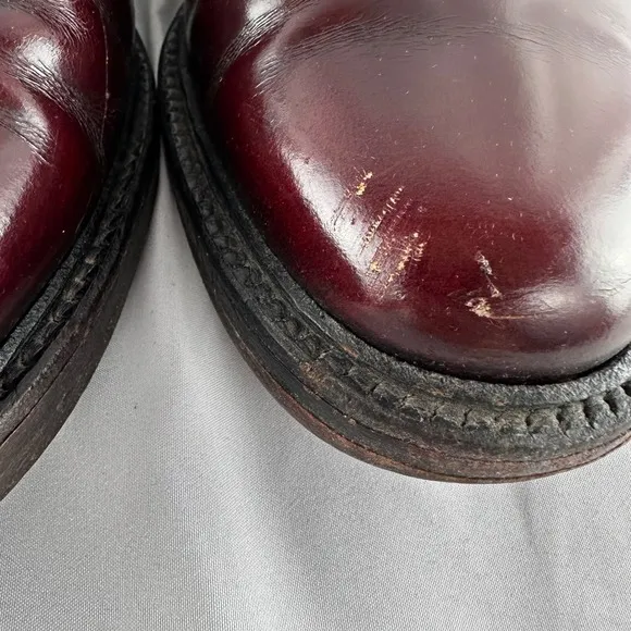 Vintage 70s/80s Florsheim Imperial 9.5C Oxblood Leather Oxford USA Goodyear Welt