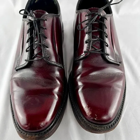 Vintage 70s/80s Florsheim Imperial 9.5C Oxblood Leather Oxford USA Goodyear Welt
