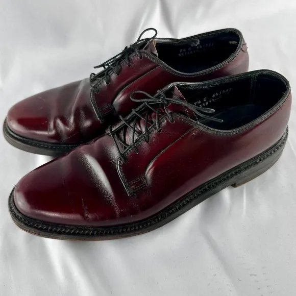 Vintage 70s/80s Florsheim Imperial 9.5C Oxblood Leather Oxford USA Goodyear Welt