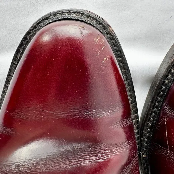 Vintage 70s/80s Florsheim Imperial 9.5C Oxblood Leather Oxford USA Goodyear Welt