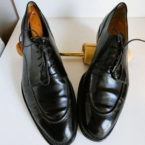 Vintage 80s Bruno Magli Leather Made In Italy Shoes Size 11 w/Cedar Shoe Trees