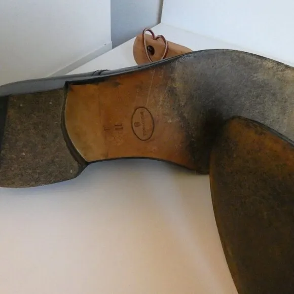 Vintage 80s Bruno Magli Leather Made In Italy Shoes Size 11 w/Cedar Shoe Trees
