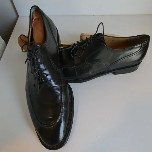 Vintage 80s Bruno Magli Leather Made In Italy Shoes Size 11 w/Cedar Shoe Trees