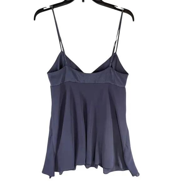 Vintage 90s Victorias Secret Babydoll Slip Dress M Blue Sheer Chemise Y2K Fairy