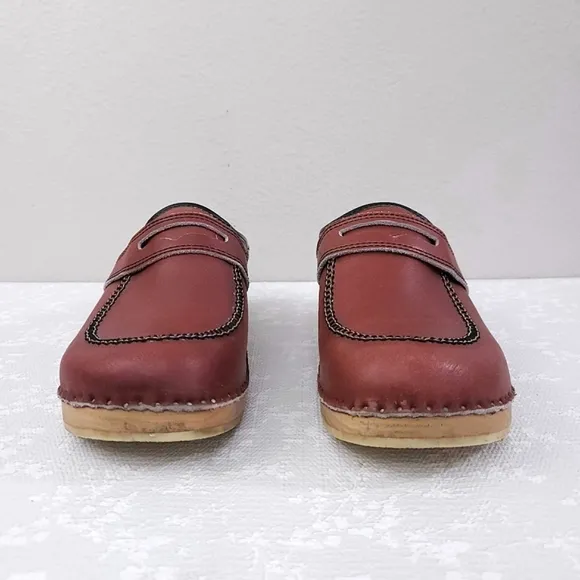 Vintage Bastad Original Swedish Leather Clogs
