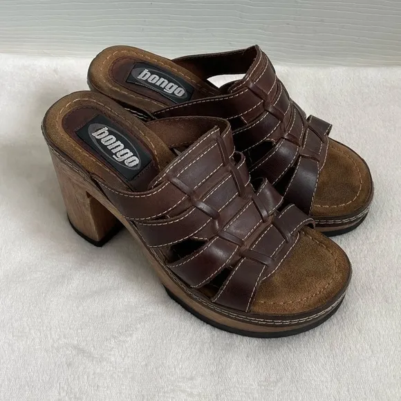 Vintage Bongo chunky round toe heels Y2K