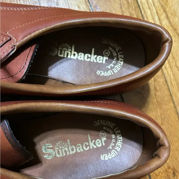 Vintage Brown Mens  Leather Sunbacker 70s Dress Shoes 10.5 Oxfords