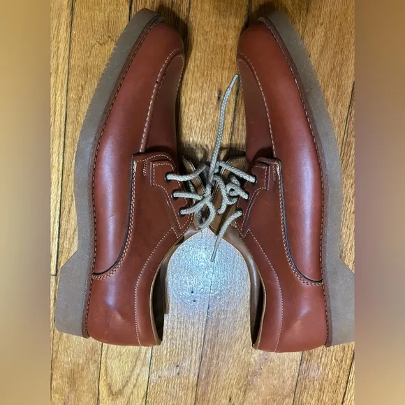Vintage Brown Mens  Leather Sunbacker 70s Dress Shoes 10.5 Oxfords