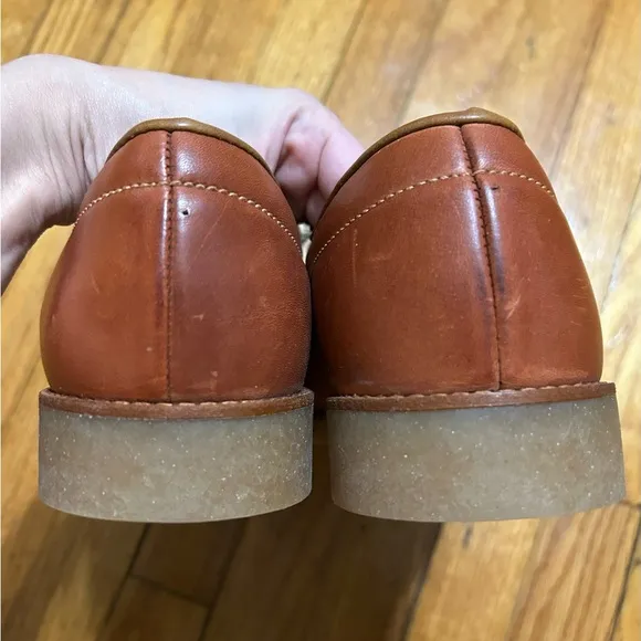 Vintage Brown Mens  Leather Sunbacker 70s Dress Shoes 10.5 Oxfords
