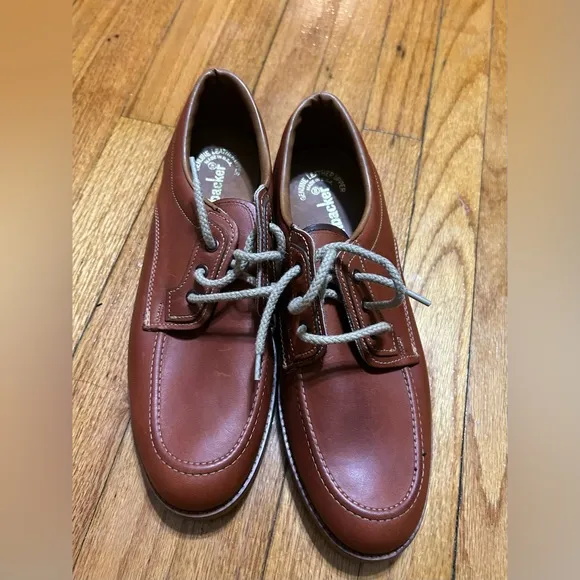 Vintage Brown Mens  Leather Sunbacker 70s Dress Shoes 10.5 Oxfords