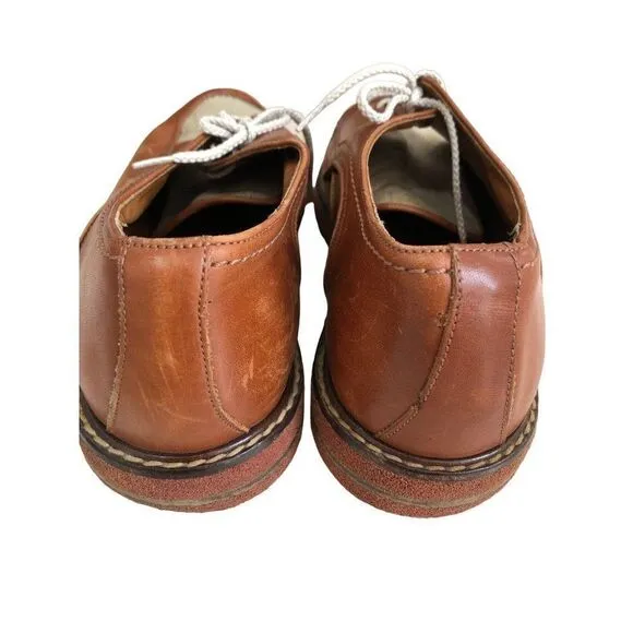 Vintage CABLE &amp; Co Shoes Mens Oxfords Brown Leather