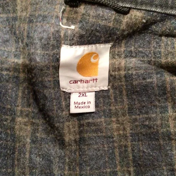 Vintage Carhartt dark blue Detroit blanket linked jacket