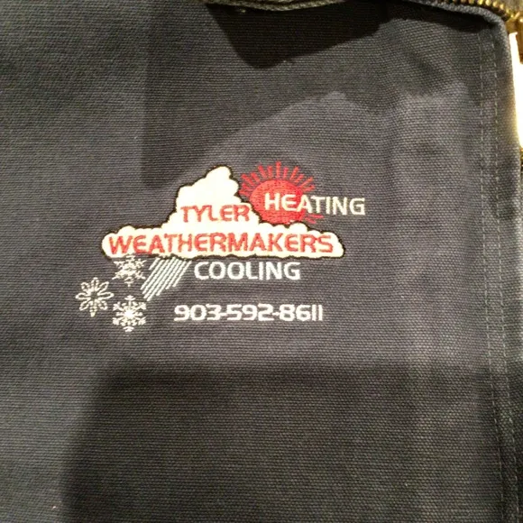 Vintage Carhartt dark blue Detroit blanket linked jacket