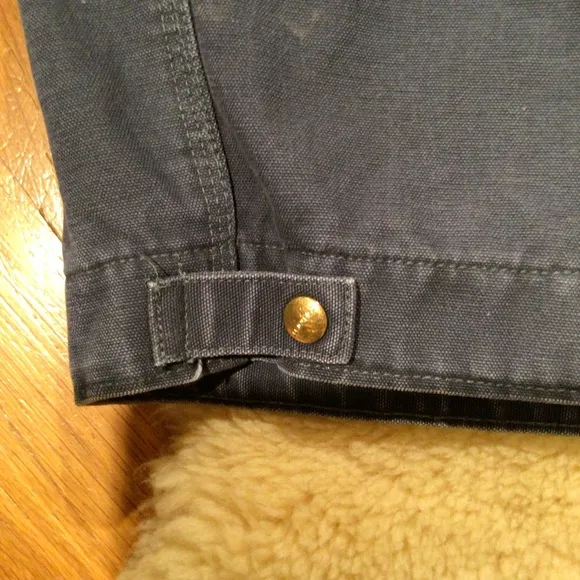 Vintage Carhartt dark blue Detroit blanket linked jacket