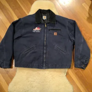 Vintage Carhartt dark blue Detroit blanket linked jacket