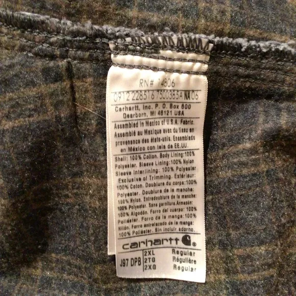 Vintage Carhartt dark blue Detroit blanket linked jacket