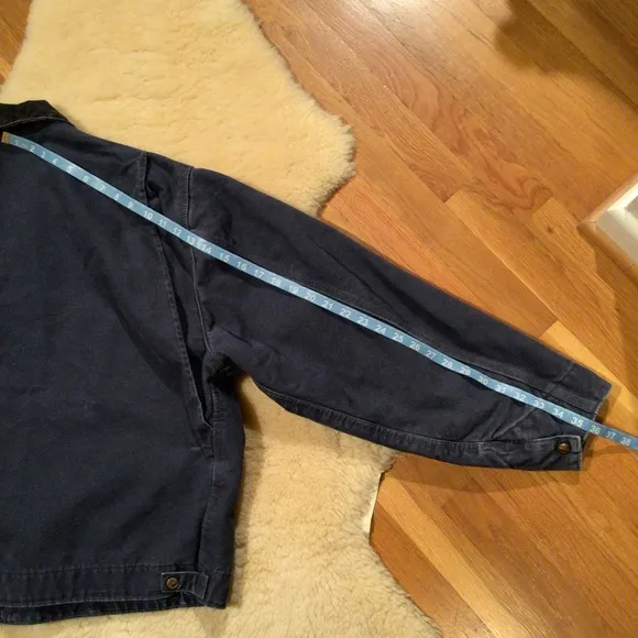 Vintage Carhartt dark blue Detroit blanket linked jacket