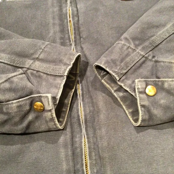 Vintage Carhartt dark blue Detroit blanket linked jacket