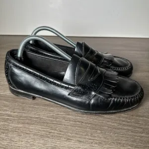 Vintage Cole Haan Men's Kiltie Loafer Size 10 D Genuine American Handsewn Black