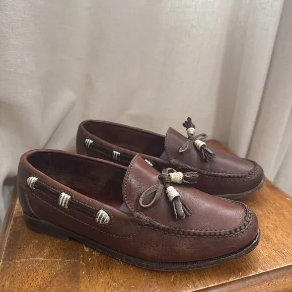 Vintage Cole Haan Womens Size 6.5 M Tassel Leather Slip-On Loafer Career Preppy