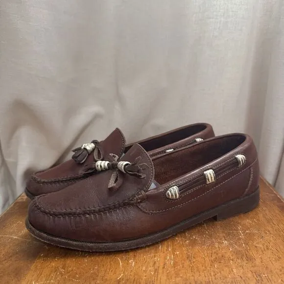 Vintage Cole Haan Womens Size 6.5 M Tassel Leather Slip-On Loafer Career Preppy