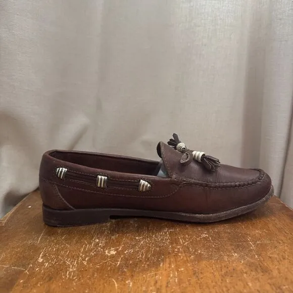Vintage Cole Haan Womens Size 6.5 M Tassel Leather Slip-On Loafer Career Preppy