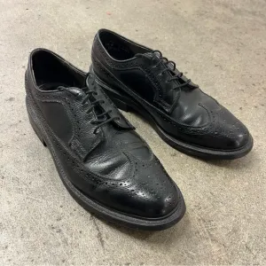 Vintage Dexter Black Brogue Oxfords (10E) (Made in USA 🇺🇸)