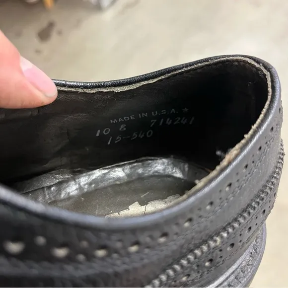 Vintage Dexter Black Brogue Oxfords (10E) (Made in USA 🇺🇸)