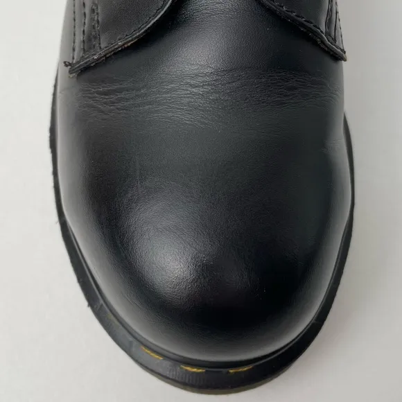 Vintage Dr. Martens 1925 Black Leather Steel Toe Oxfords MIE Shoes UK 4