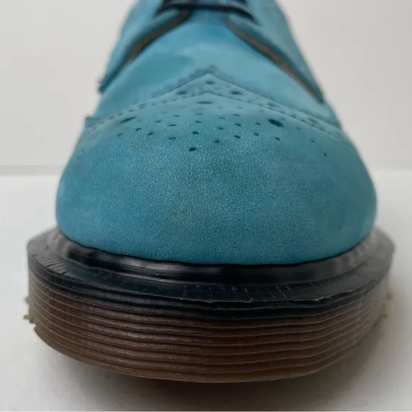 Vintage Dr. Martens 3989 Blue Soft Leather Wingtip Oxfords Shoes UK 4