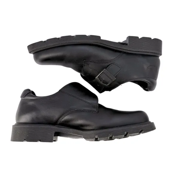 Vintage Dr. Martens Black Leather Monk Strap Oxfords Shoes M 10 L 11