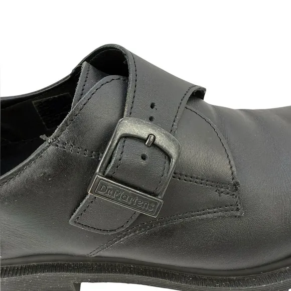 Vintage Dr. Martens Black Leather Monk Strap Oxfords Shoes M 10 L 11