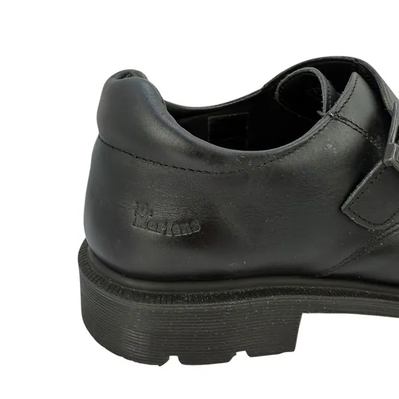 Vintage Dr. Martens Black Leather Monk Strap Oxfords Shoes M 10 L 11