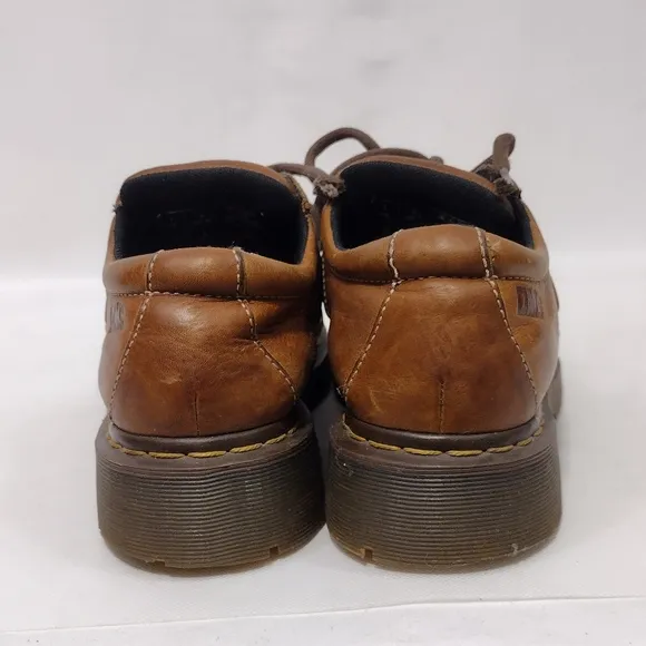 Vintage Dr. Martens Brown Leather Chunky Lace Up Derby Oxfords Shoes Mens 8